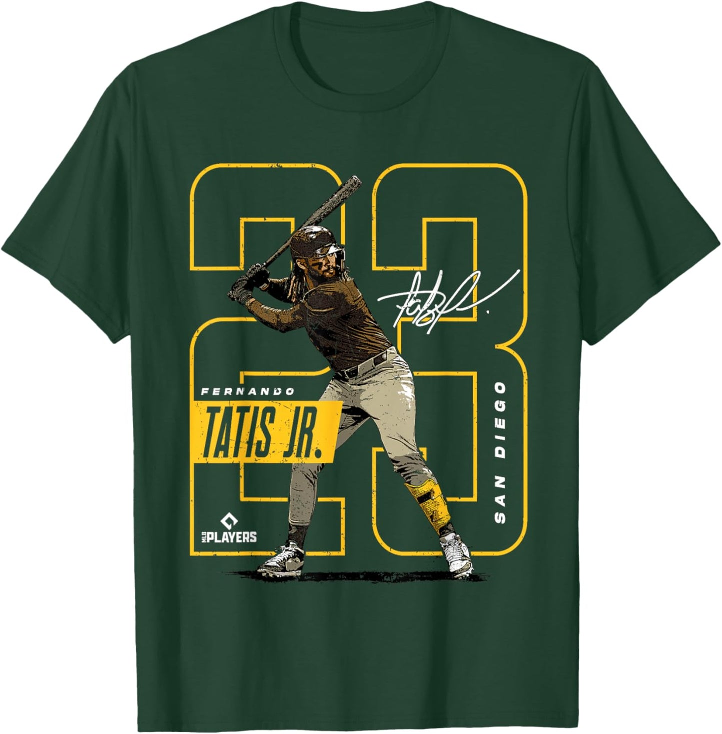 License Champs Fernando Tatis Jr | San Diego MLB Player League | MLBTAT4037 , Small, Brown T-Shirt - T-Shirt | Forest