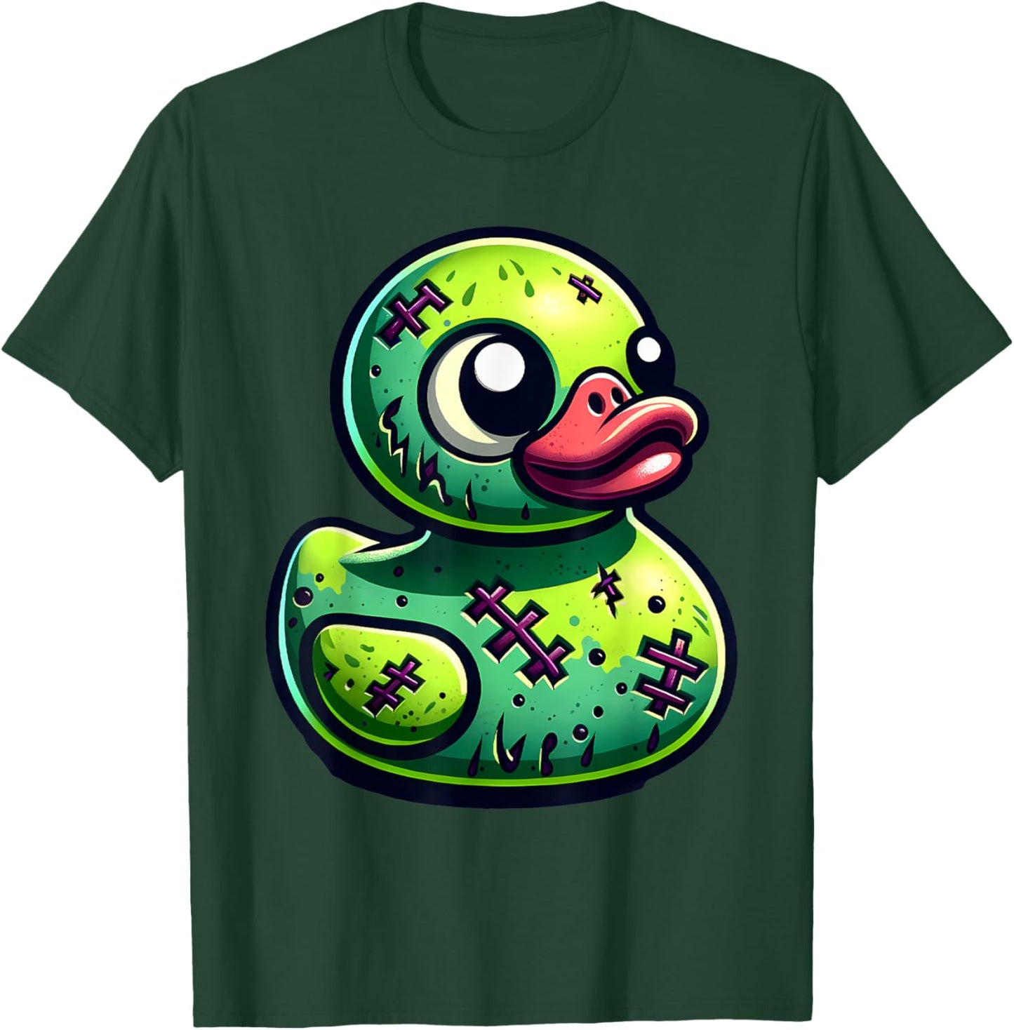 Rubber Duck Zombie Halloween Ducky Women Girls T-Shirt - T-Shirt | Forest