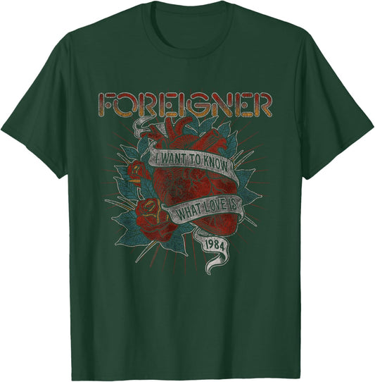 Ripple Junction x Foreigner What Love Is Heart Rose T-Shirt - T-Shirt | Forest