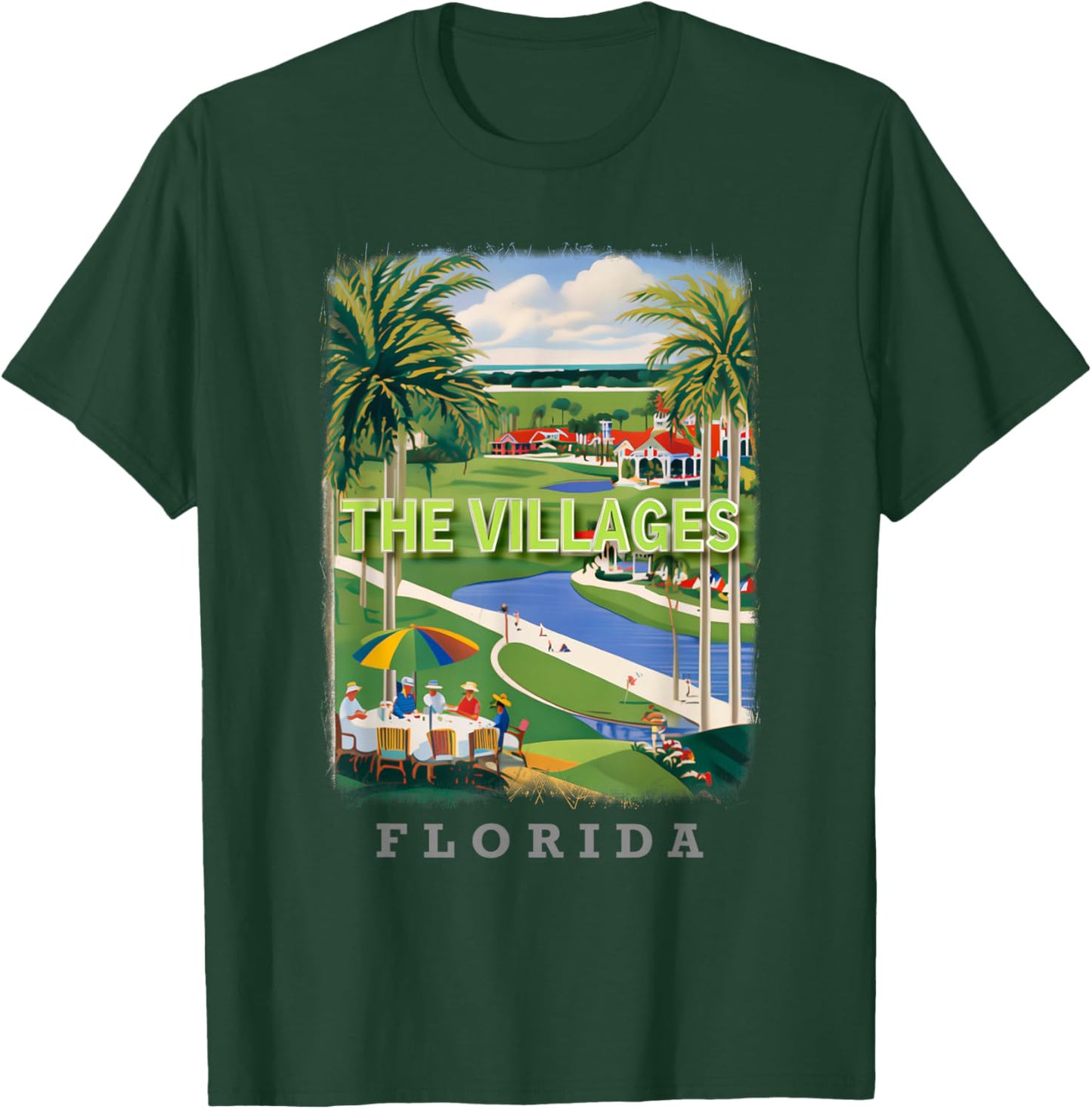 The Villages Florida FL Golfing Paradise SD113 T-Shirt - T-Shirt | Forest