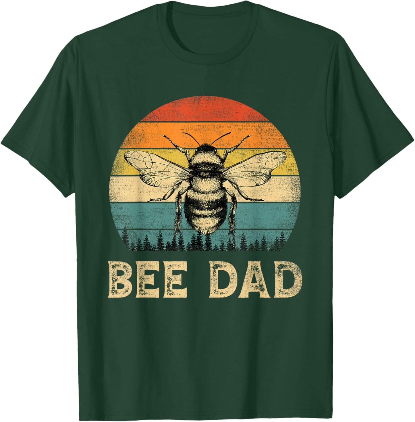 Vintage Bee Dad Bee Lovers Daddy Father's Day T-Shirt - T-Shirt | Forest