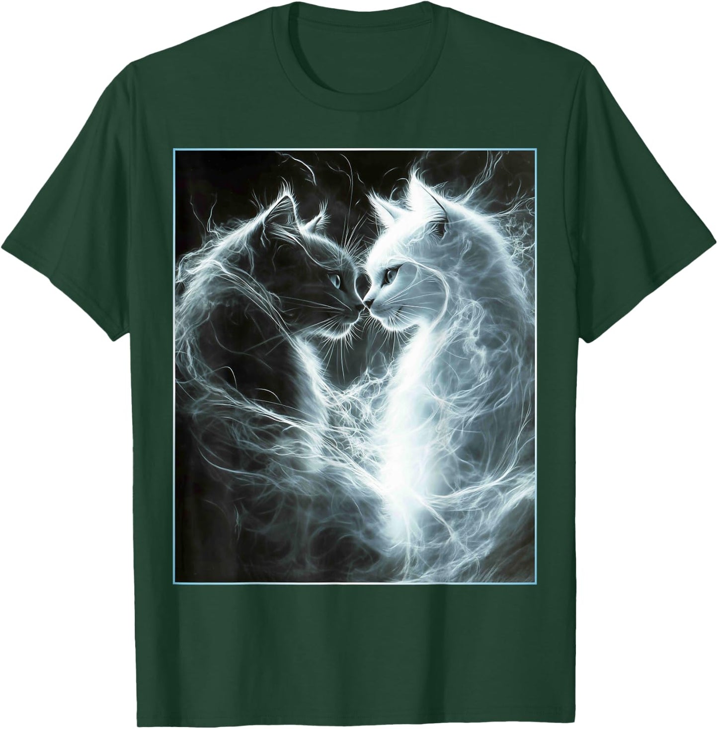 Cute Magical Cat Kitten Fantasy Art Design T-Shirt - T-Shirt | Forest