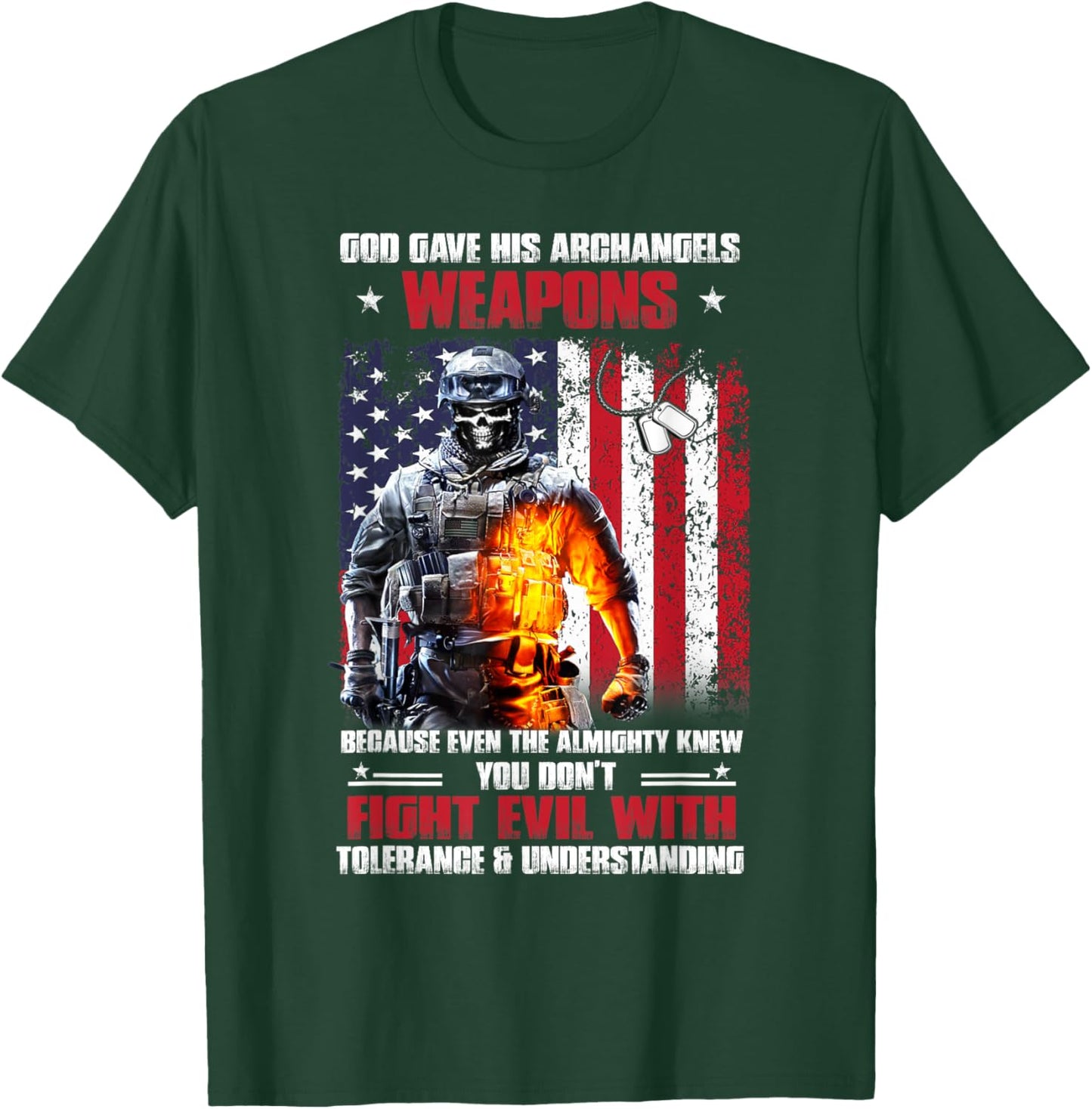 Veteran God Gave His Archangels Weapons T-Shirt - T-Shirt | Forest