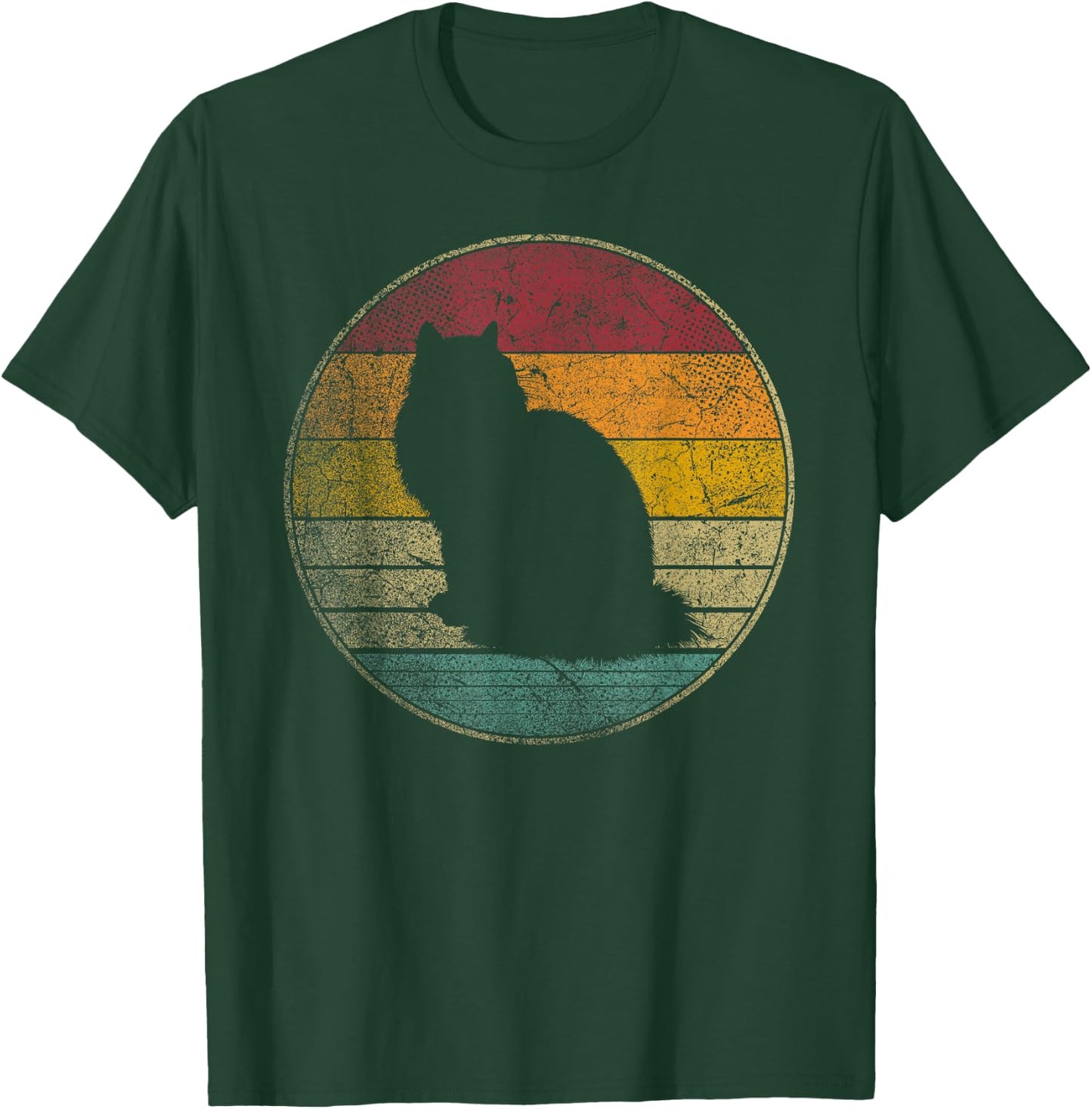 Cat Shirt Ragdoll Pet Vintage Distressed Retro Silhouette T-Shirt - T-Shirt | Forest