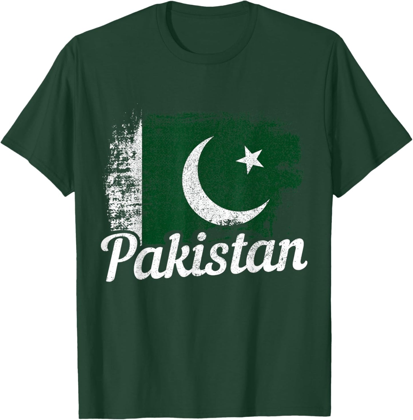 Pakistan Flag Vintage Pakistani T-Shirt - T-Shirt | Forest