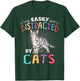 Easily Distracted By Cats Funny Cat T-Shirt - T-Shirt | Forest