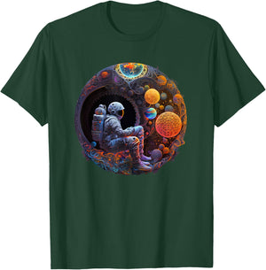 Meditating Astronaut Planets Meditation Astral Travel. T-Shirt - T-Shirt | Forest