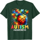 Autism Basketball Autistic Autism Awareness Colorful T-Shirt - T-Shirt | Forest
