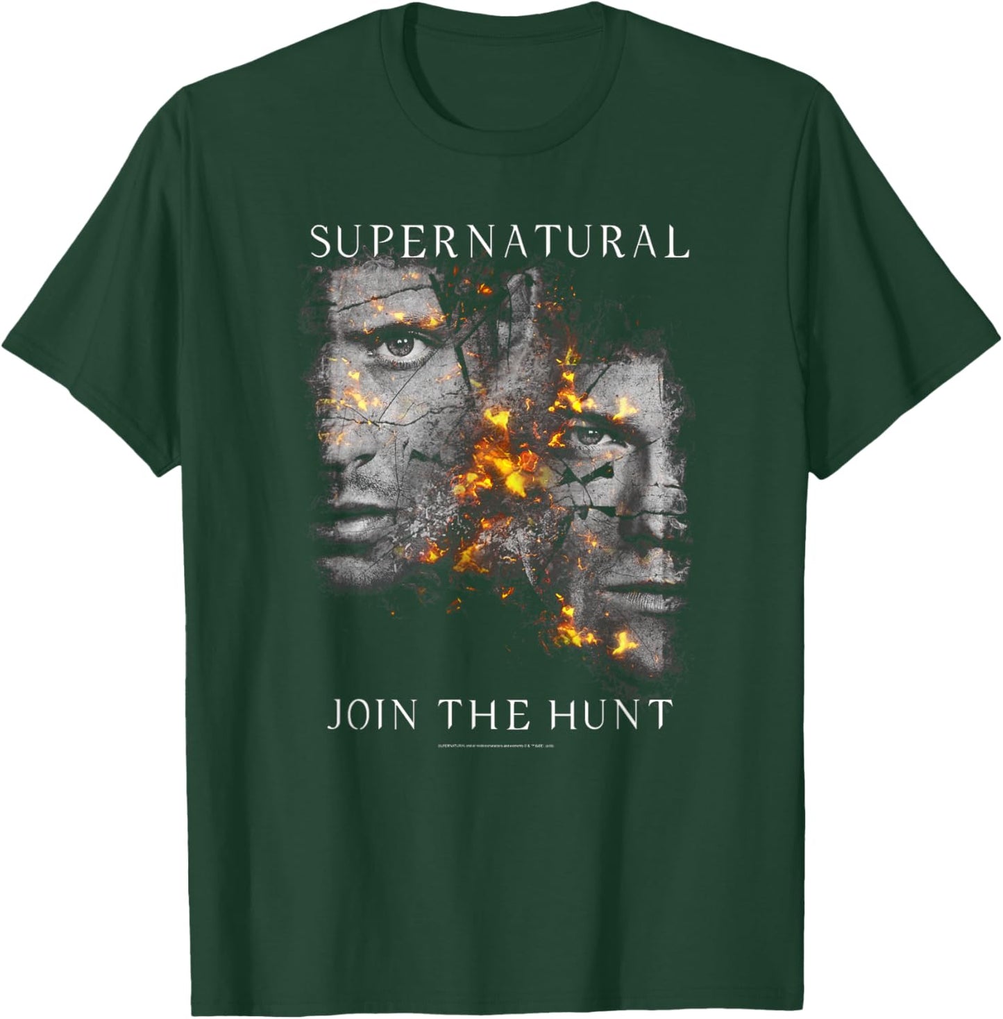 Supernatural Sam & Dean Winchester Join The Hunt Portrait T-Shirt - T-Shirt | Forest
