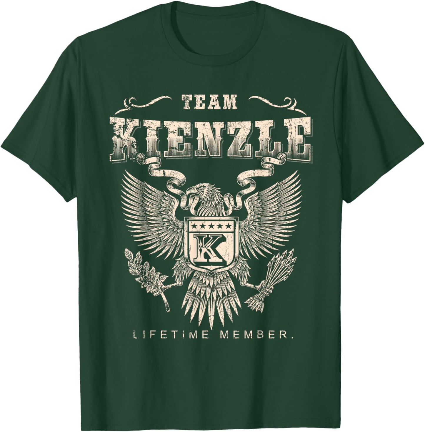 Team Kienzle Lifetime Member - Kienzle Name T-Shirt - T-Shirt | Forest