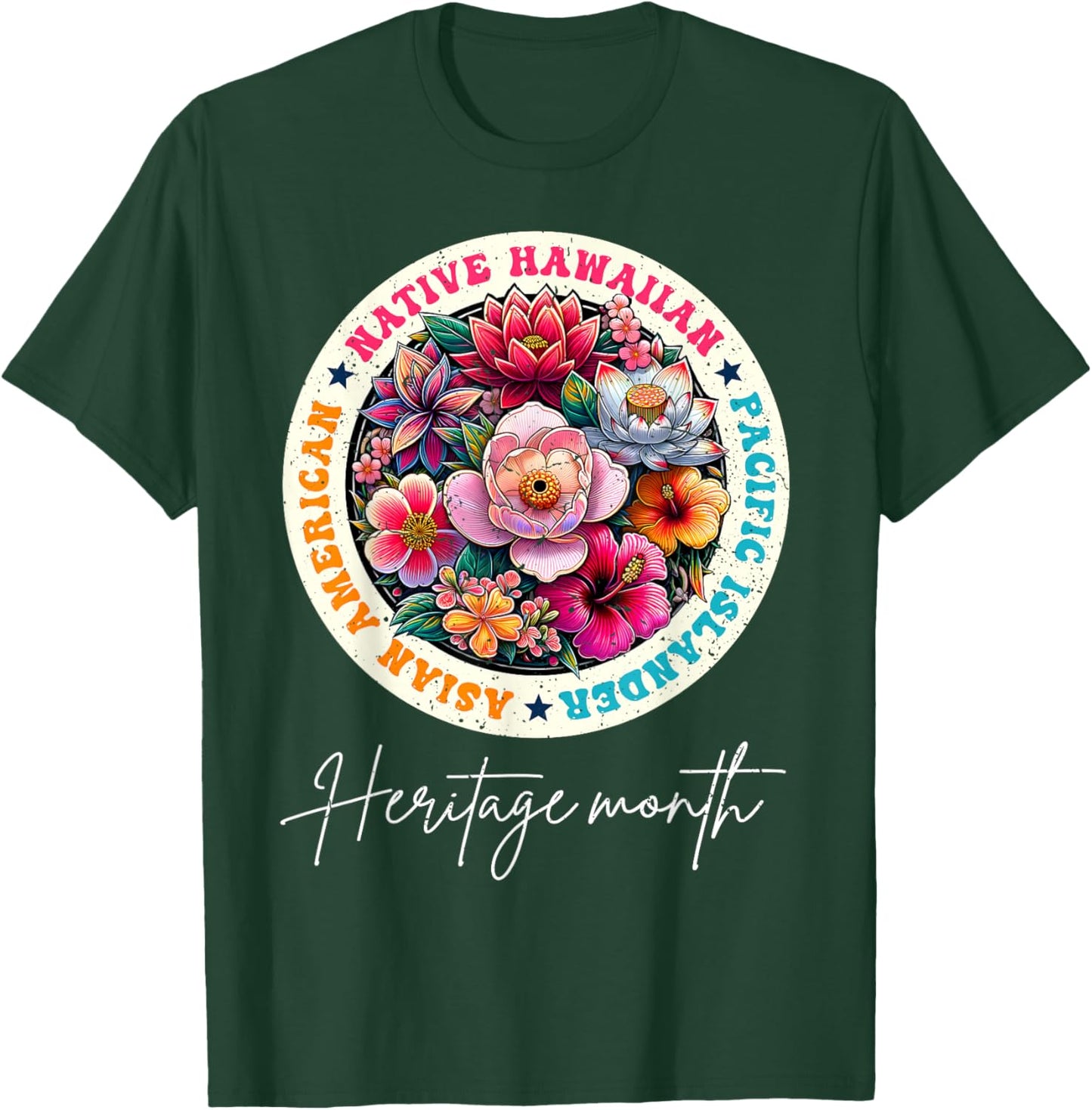 AAPI Asian American Pacific Islander Month Heritage Vintage T-Shirt - T-Shirt | Forest