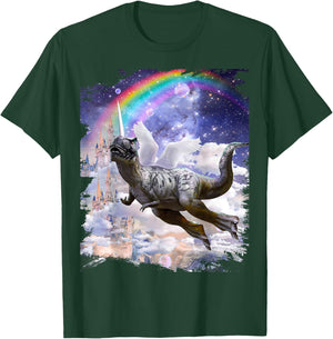 Rainbow Dinosaur Unicorn Dinocorn T-Shirt - T-Shirt | Forest