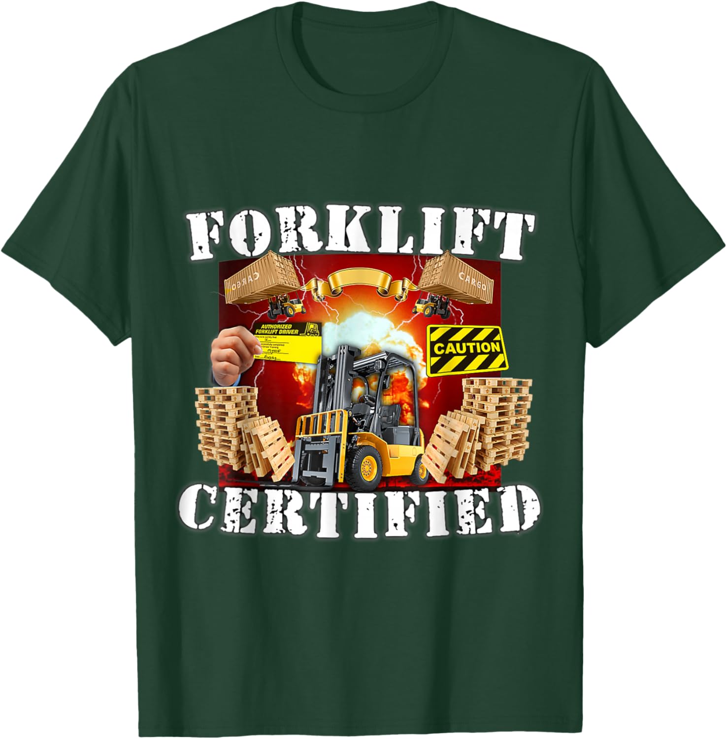 Forklift Certified shirt, Funny Forklift Oddly Specific Meme T-Shirt - T-Shirt | Forest