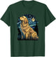 Golden Retriever Van Goh Dog Starry Night Puppy T-Shirt - T-Shirt | Forest