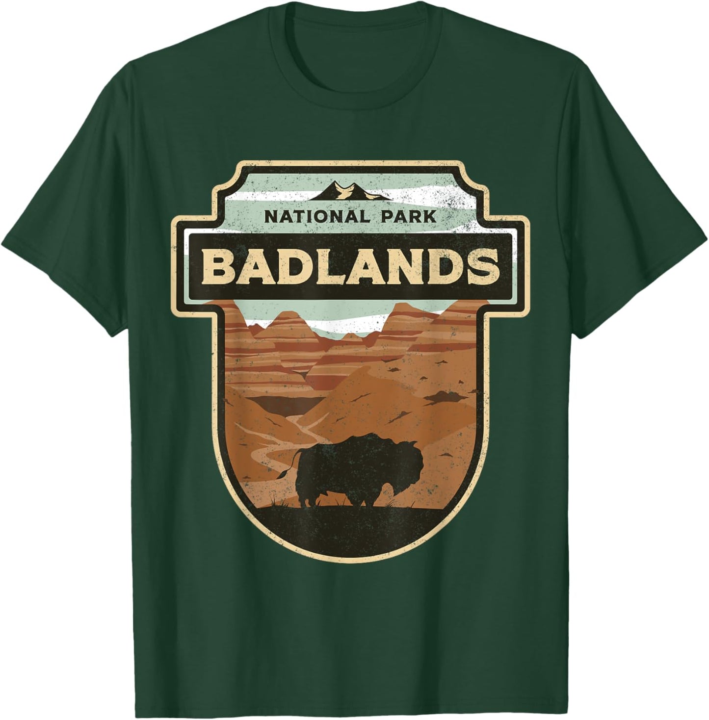 National Park Badlands South Dakota The Mount Rushmore State T-Shirt - T-Shirt | Forest