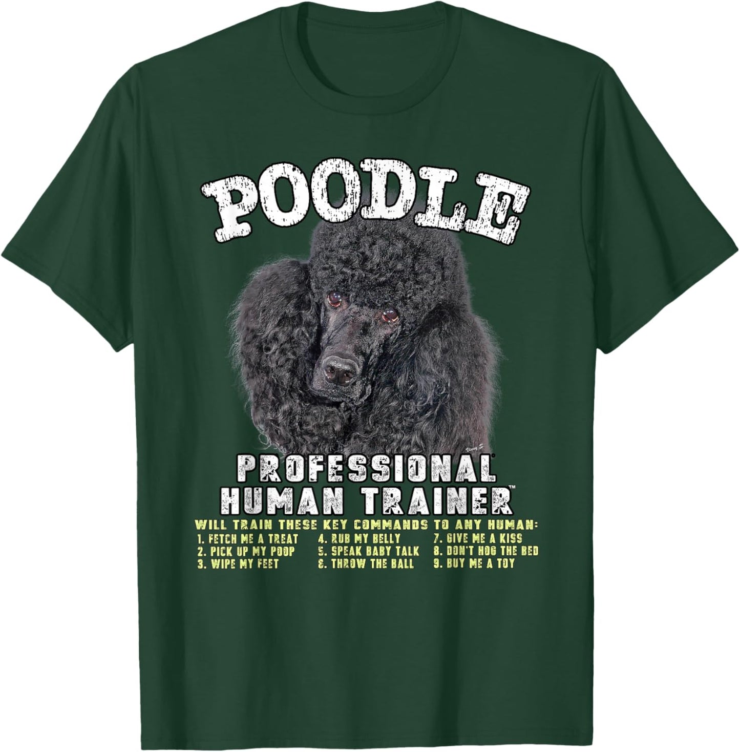 Poodle Black Professional Human Trainer T-Shirt - T-Shirt | Forest