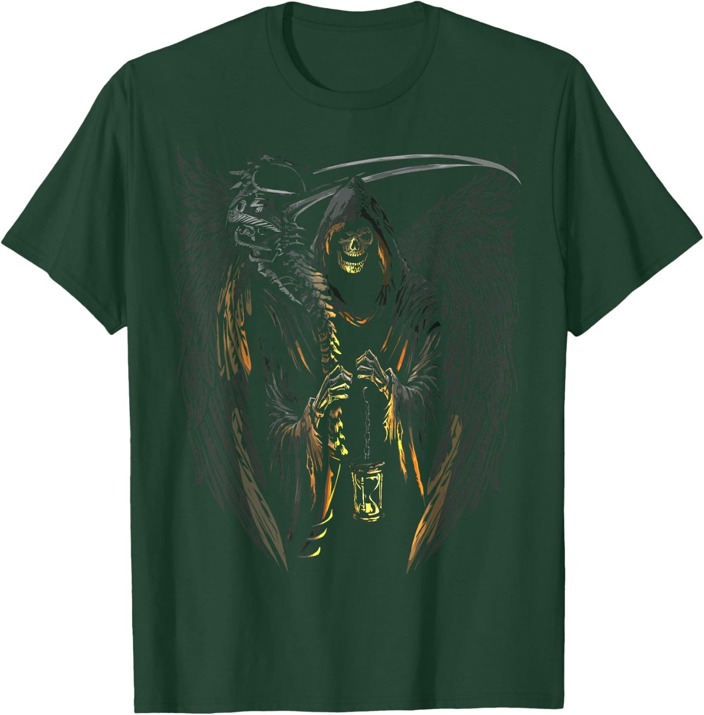 Angel of Death Grim Reaper Scary Halloween Occult Dark Art T-Shirt - T-Shirt | Forest