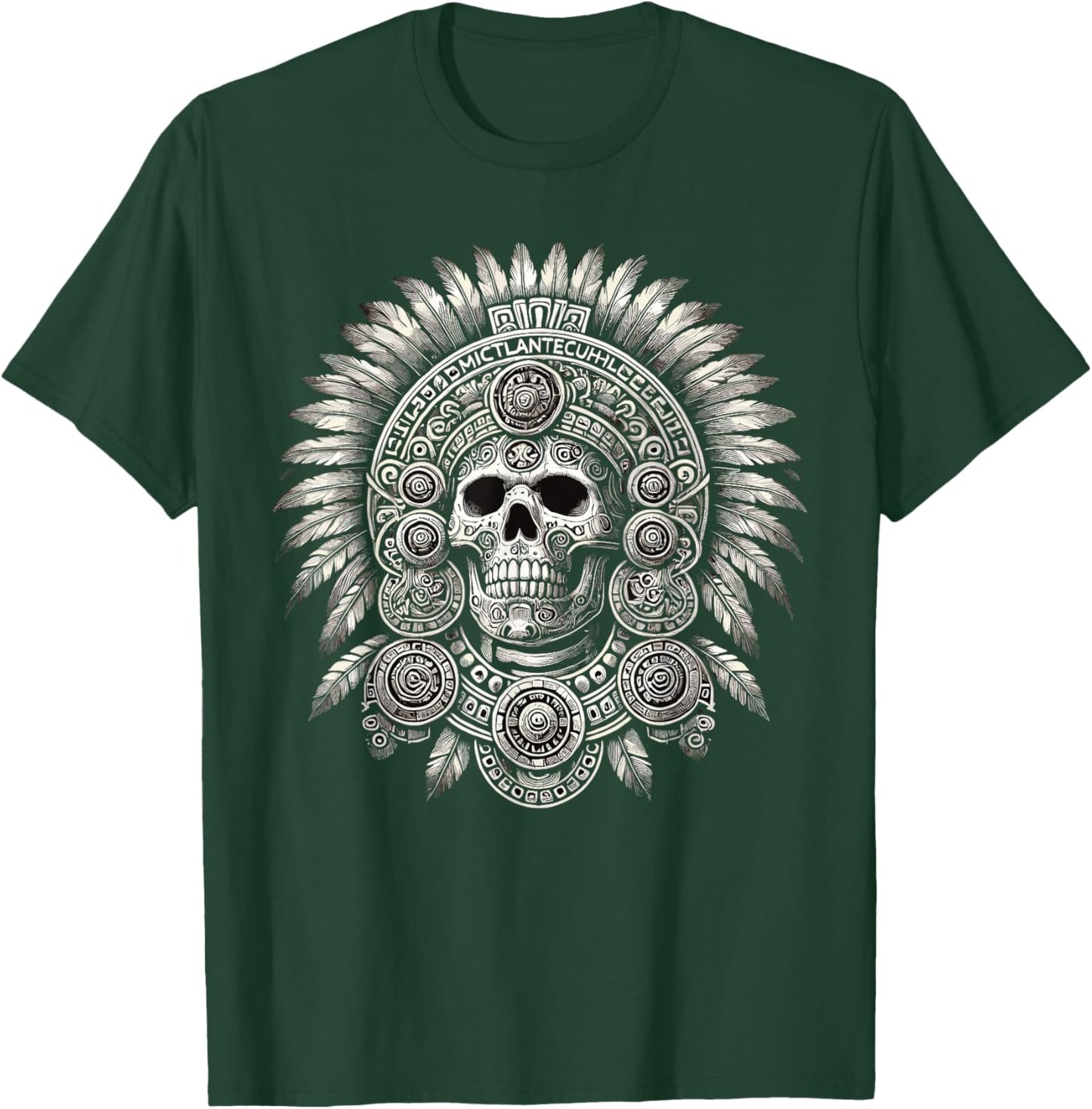 Aztec Mictlantecuhtli Mexican Pride Boxing T-Shirt - T-Shirt | Forest