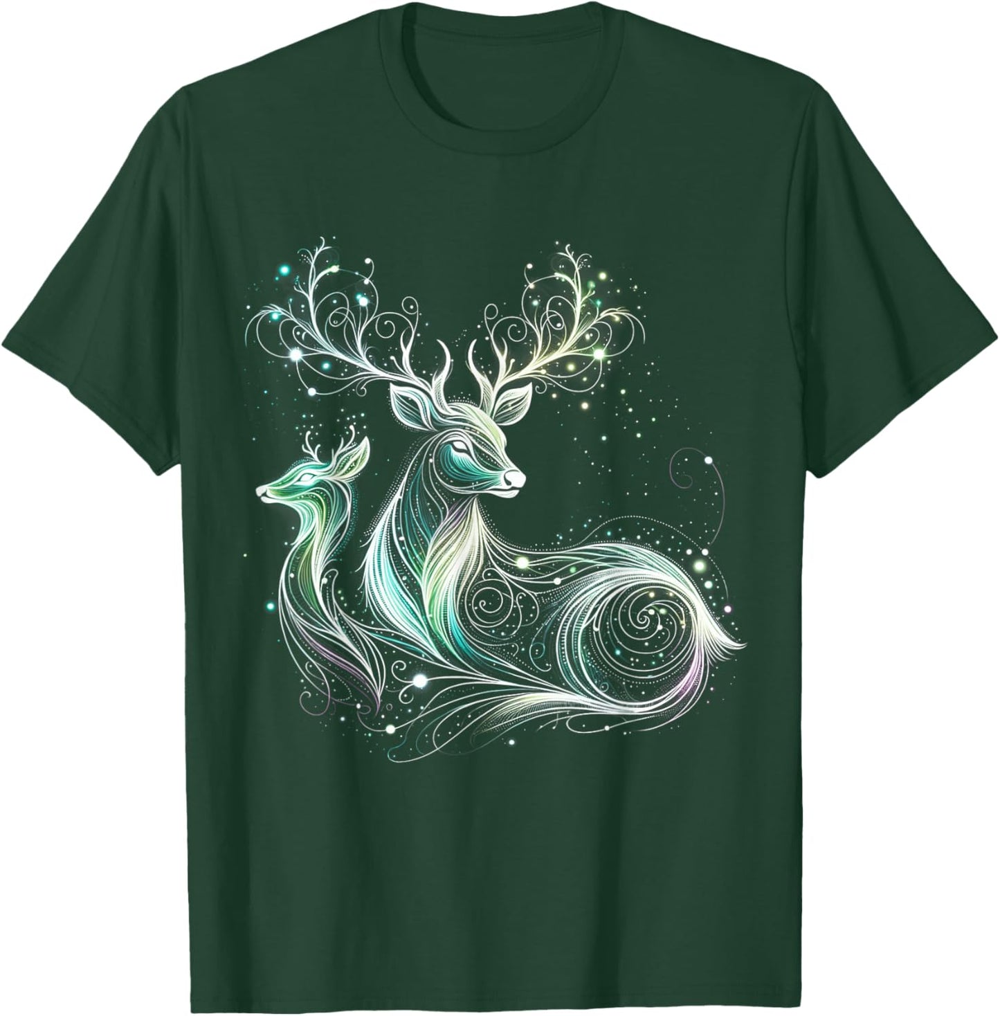 Bright Forest Deer - Ethereal Nature Magic Women T-Shirt - T-Shirt | Forest