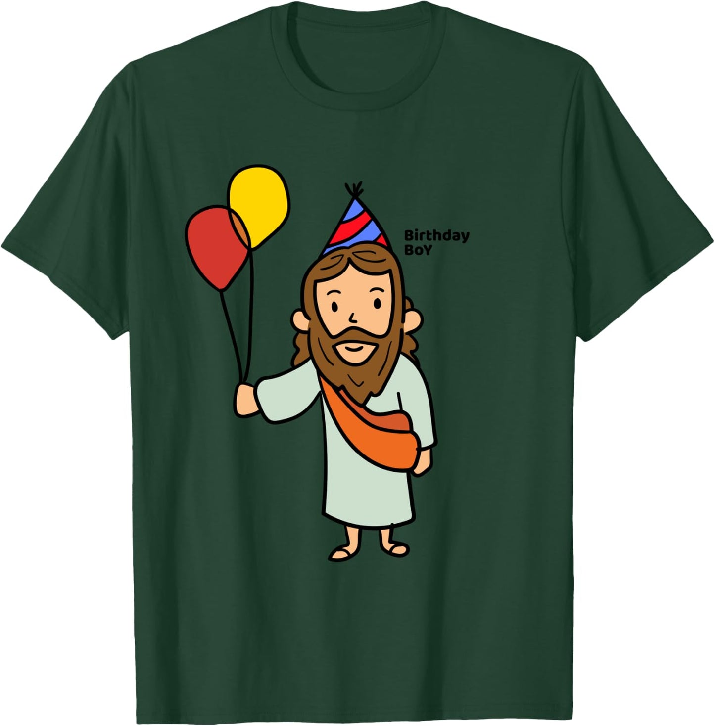 JESUS BIRTHDAY BOY | Funny Christmas Christ T-Shirt - T-Shirt | Forest