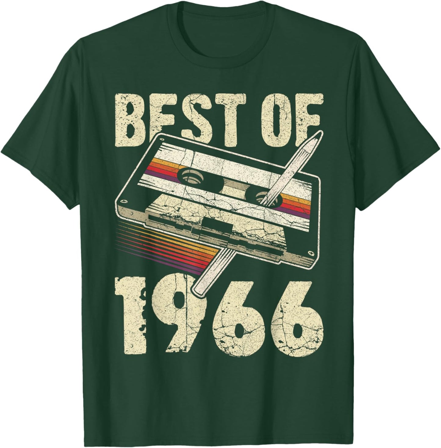 Best of 1966, Audio Kassette, 60. Geburtstag, 60 Jahre alt T-Shirt - T-Shirt | Forest