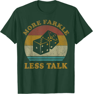 More Farkle Less Talk Vintage Farkle Dice Game T-Shirt - T-Shirt | Forest