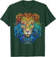 Lion Mandala Art Animal Love Colorful Graphic Lion T-Shirt - T-Shirt | Forest