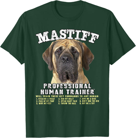 Mastiff Dog Professional Human Trainer T-Shirt - T-Shirt | Forest