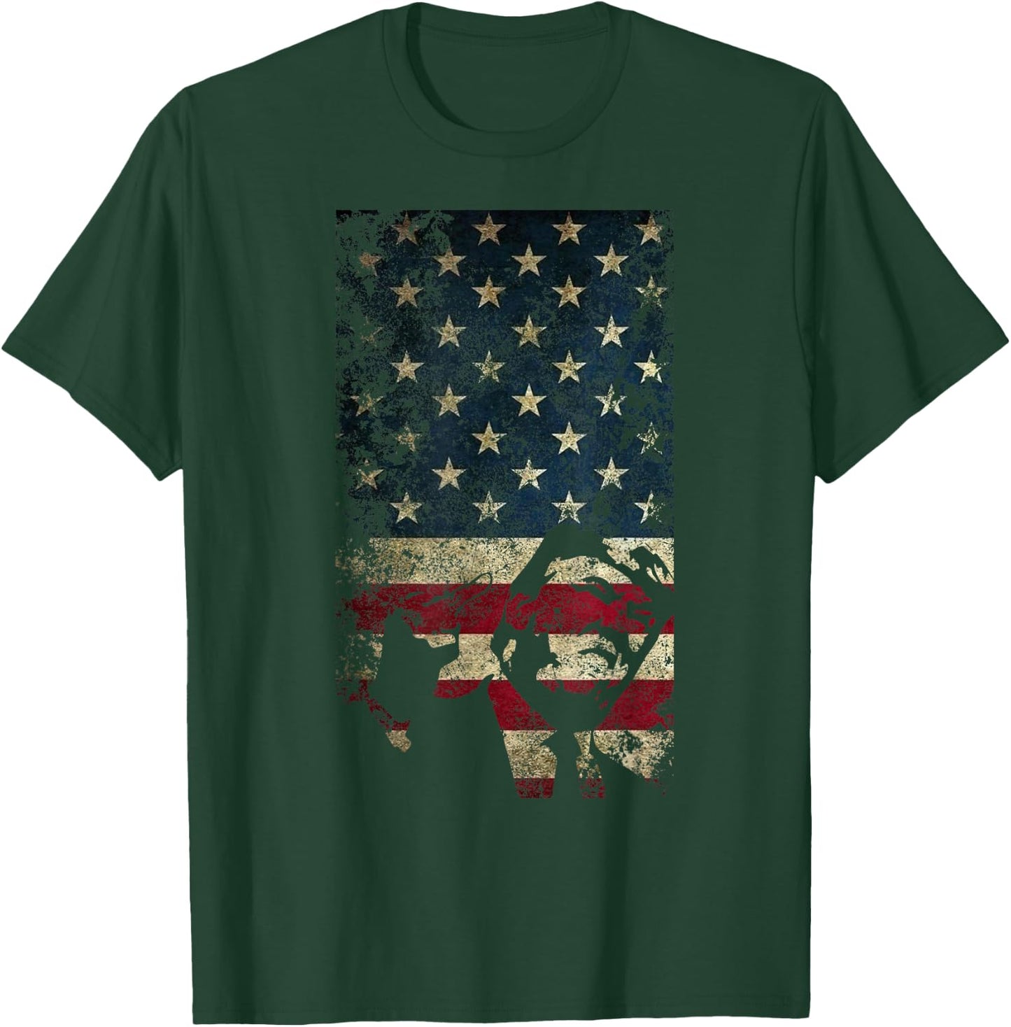 Trump American Flag Patriotic Jersey Politics USA T-Shirt - T-Shirt | Forest