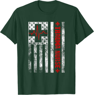 Emergency Department ICU Nurses Medical Care ER Trauma Nurse T-Shirt - T-Shirt | Forest