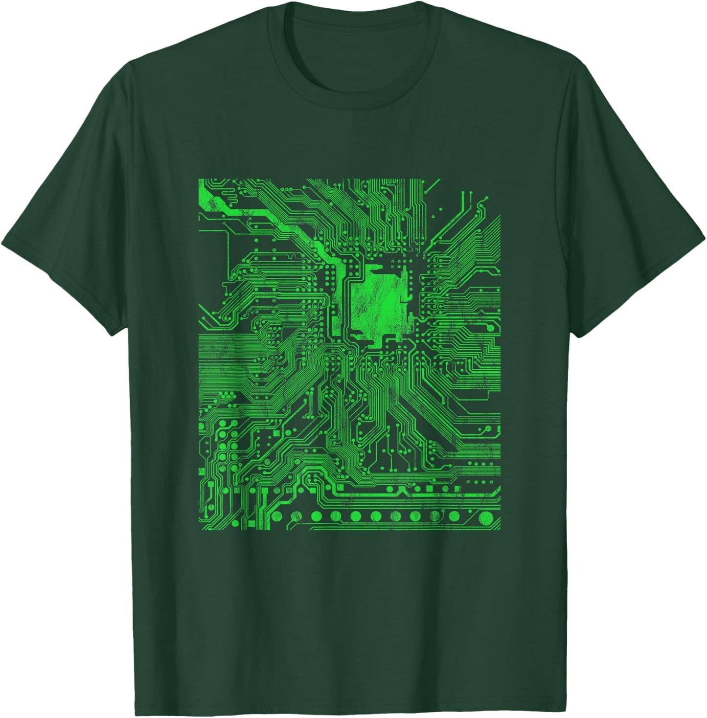 Computer Chip Motherboard CPU Heart Programmer Nerd T-Shirt - T-Shirt | Forest