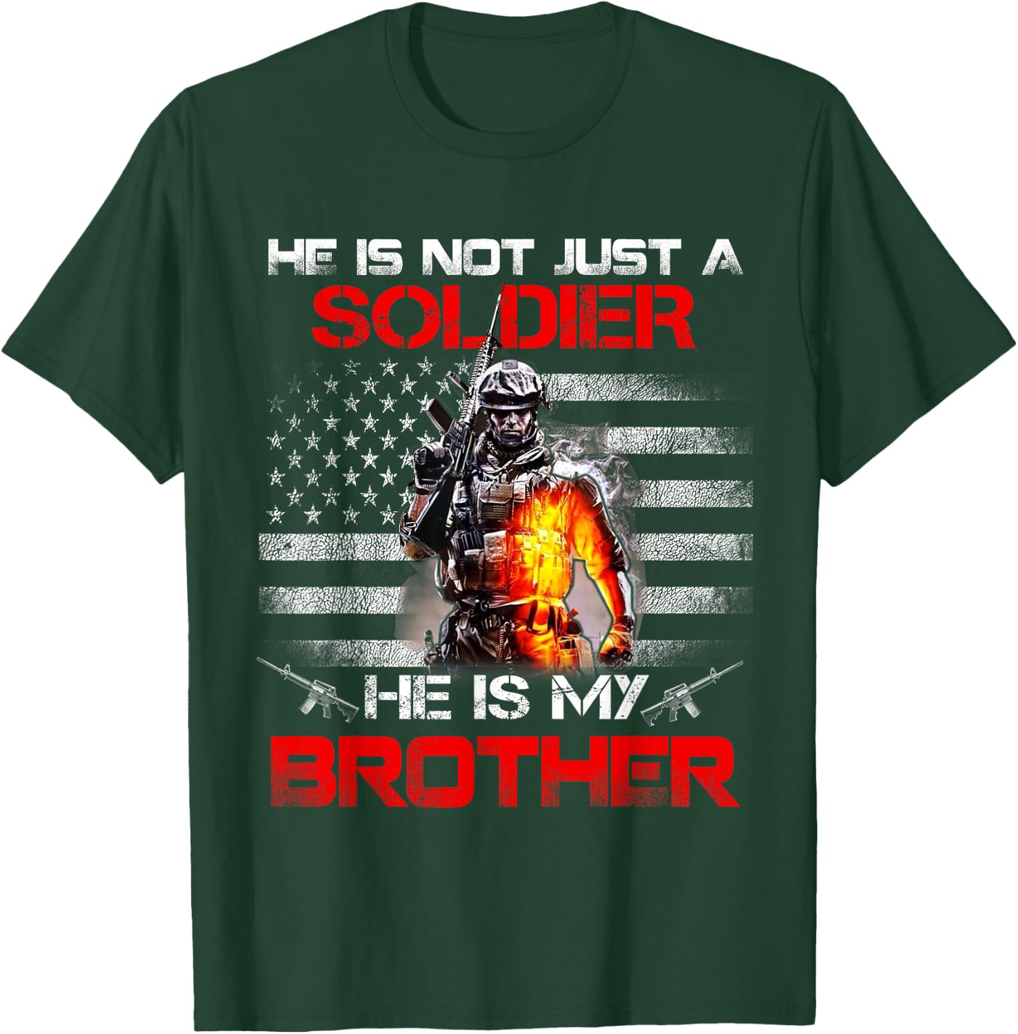 My Brother is A Soldier Proud Army Sister Gift T-Shirt - T-Shirt | Forest