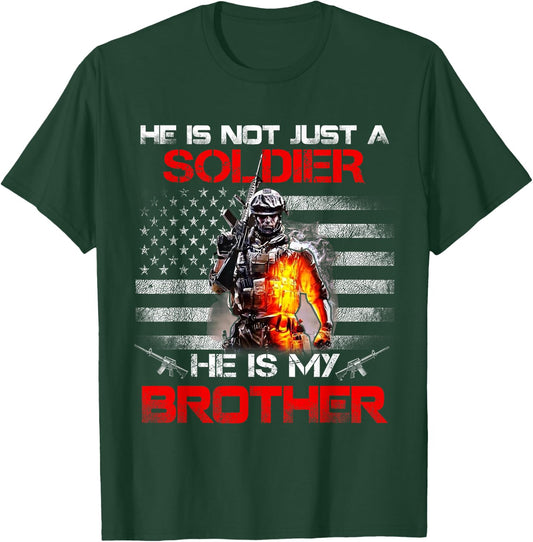 My Brother is A Soldier Proud Army Sister Gift T-Shirt - T-Shirt | Forest