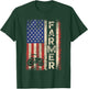 Farmer Tractors USA American Flag Patriotic Farming Gifts T-Shirt - T-Shirt | Forest