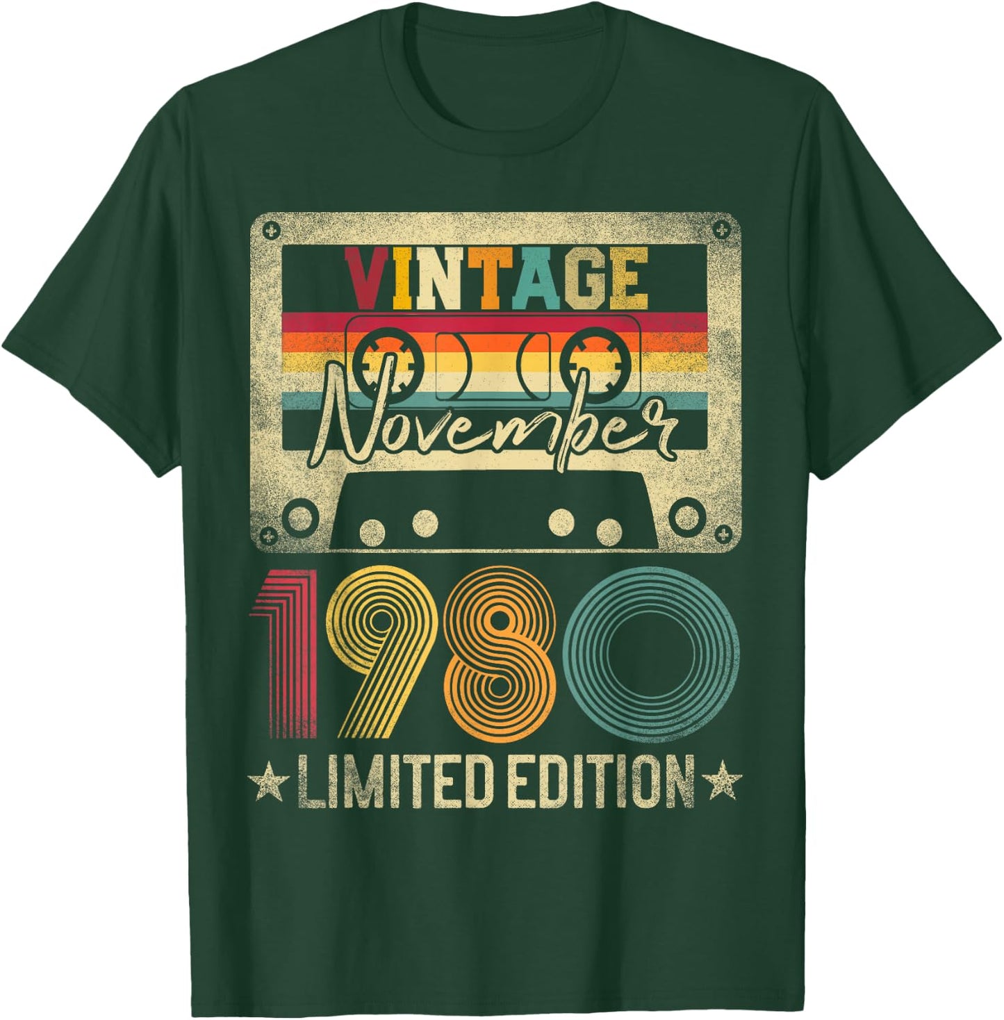 November 1980 45th Birthday Gift Limited Edition Vintage T-Shirt - T-Shirt | Forest