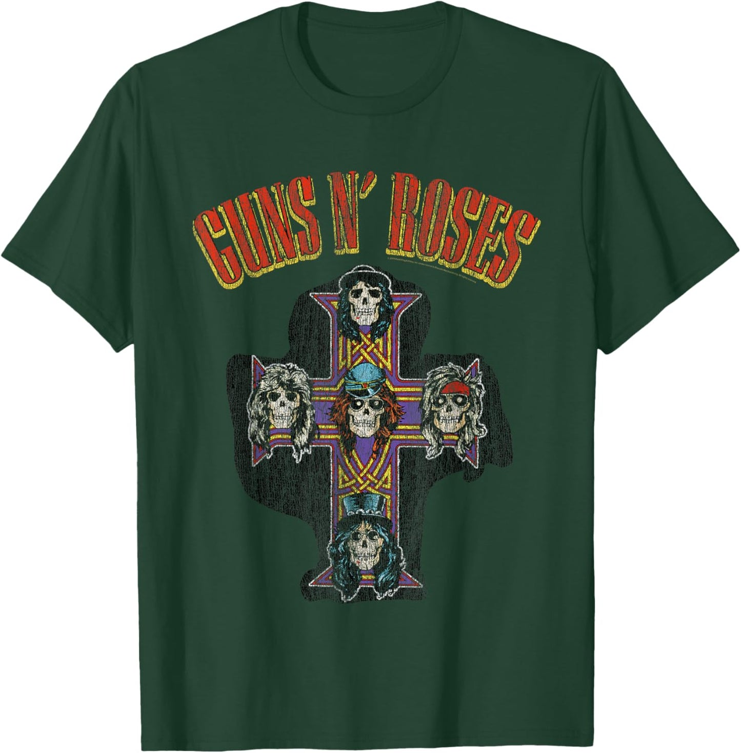 Guns N' Roses Official Cross Arch T-Shirt - T-Shirt | Forest