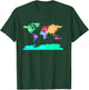 World Map of All Seven Continents T-Shirt - T-Shirt | Forest