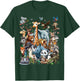 Zoo Animals Wildlife Safari Jungle Zoo Birthday Party T-Shirt - T-Shirt | Forest