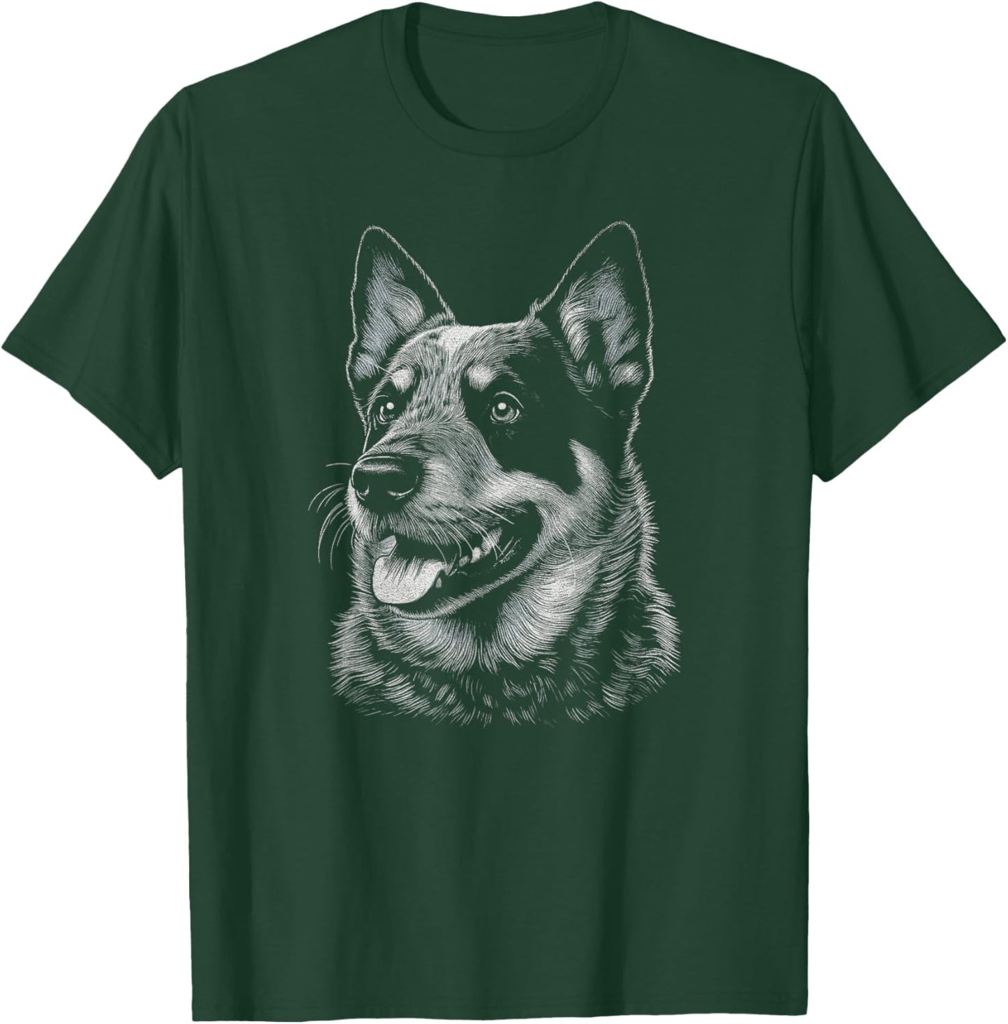 Australian Cattle Dog Blue Heeler Art and Men T-Shirt - T-Shirt | Forest