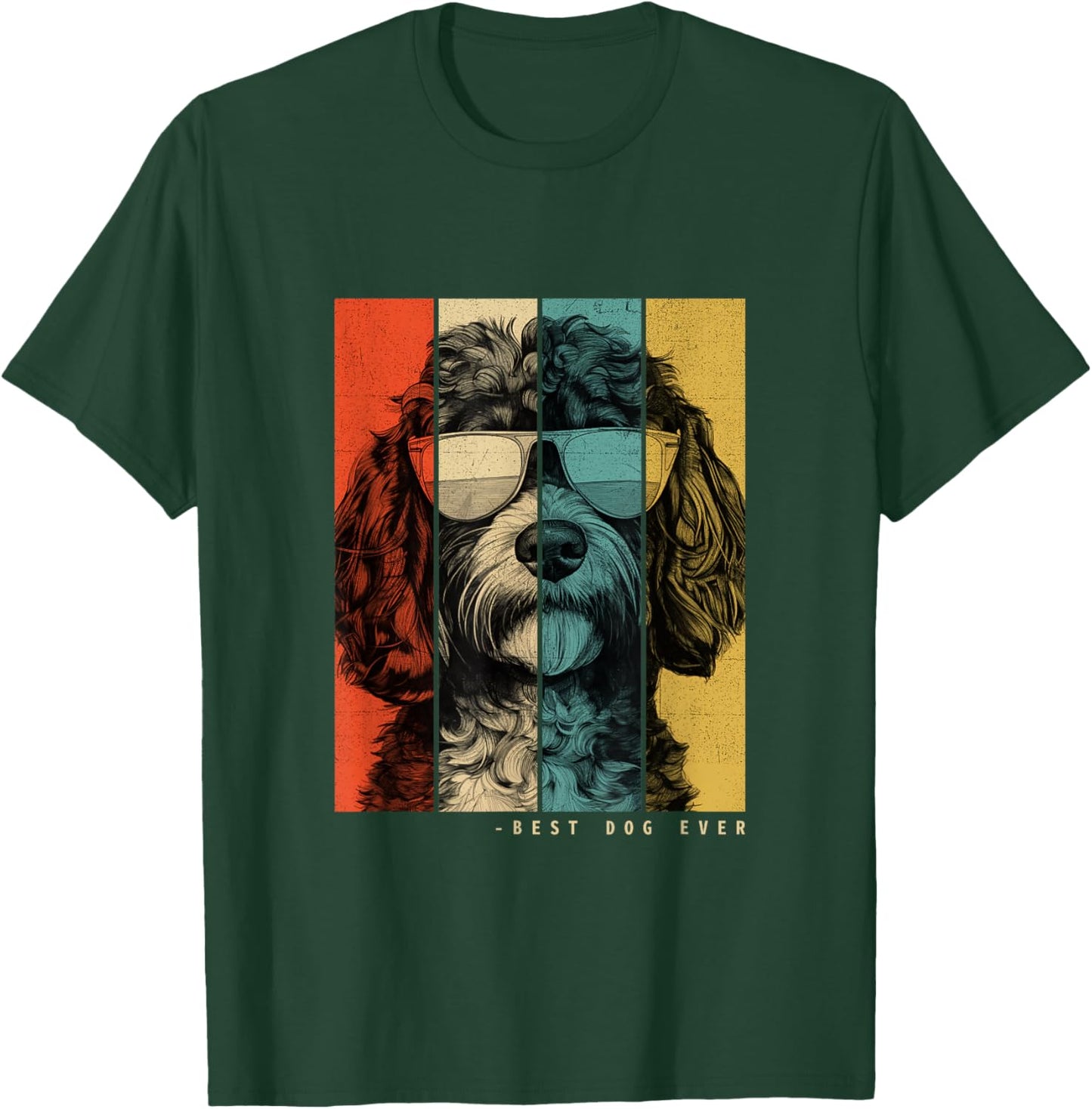Vintage Cockapoo Dog Mom Dad Kids Men Women T-Shirt - T-Shirt | Forest