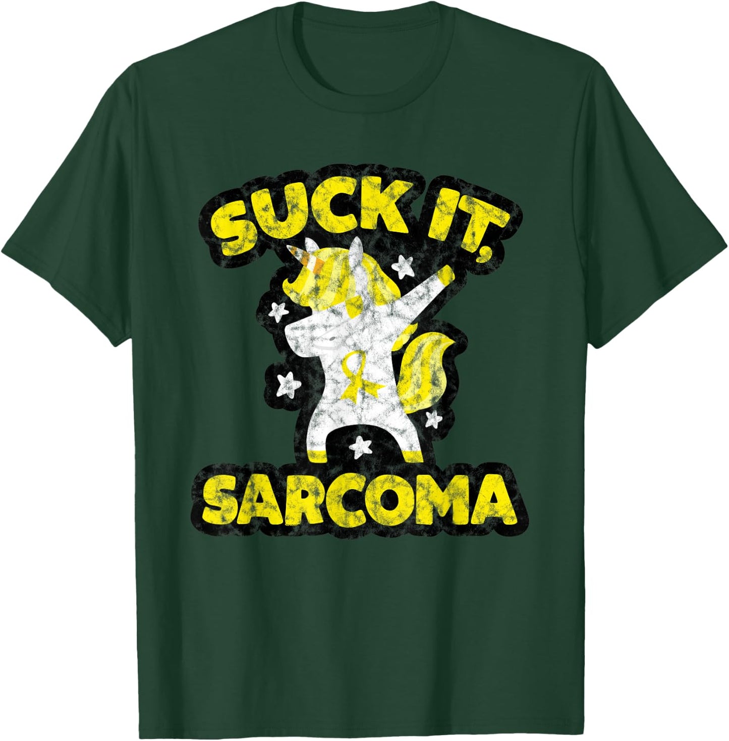 Suck It Sarcoma Cancer Fighter Survivor Quote Funny Unicorn T-Shirt - T-Shirt | Forest