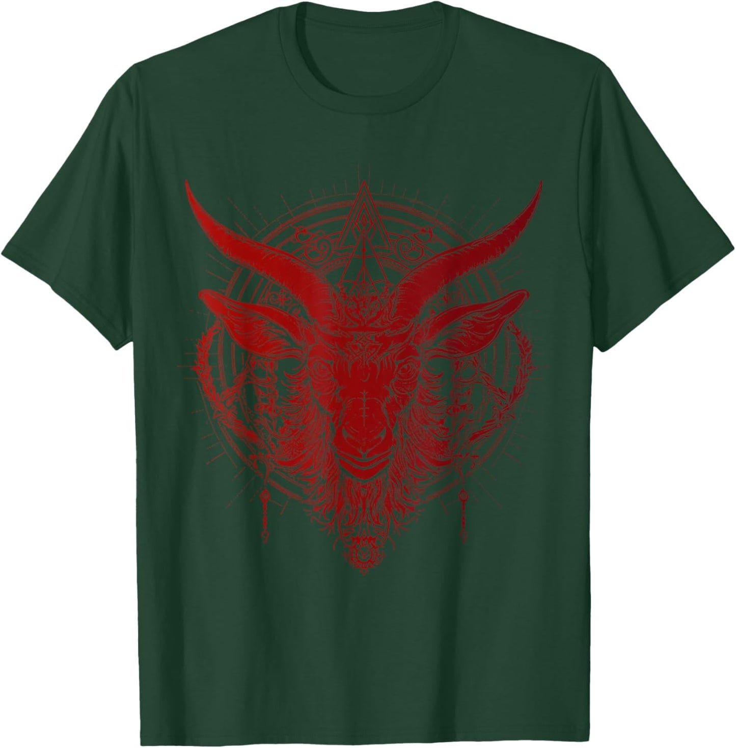 Baphomet Satanist Halloween Metallkopf Satanische Ziege T-Shirt - T-Shirt | Forest