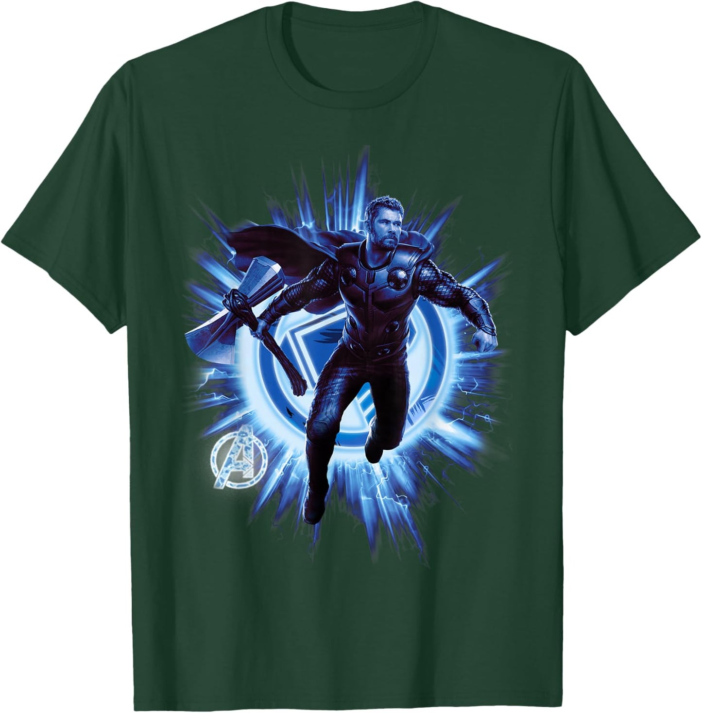 Marvel Avengers Endgame Thor Blast Poster Graphic T-Shirt - T-Shirt | Forest