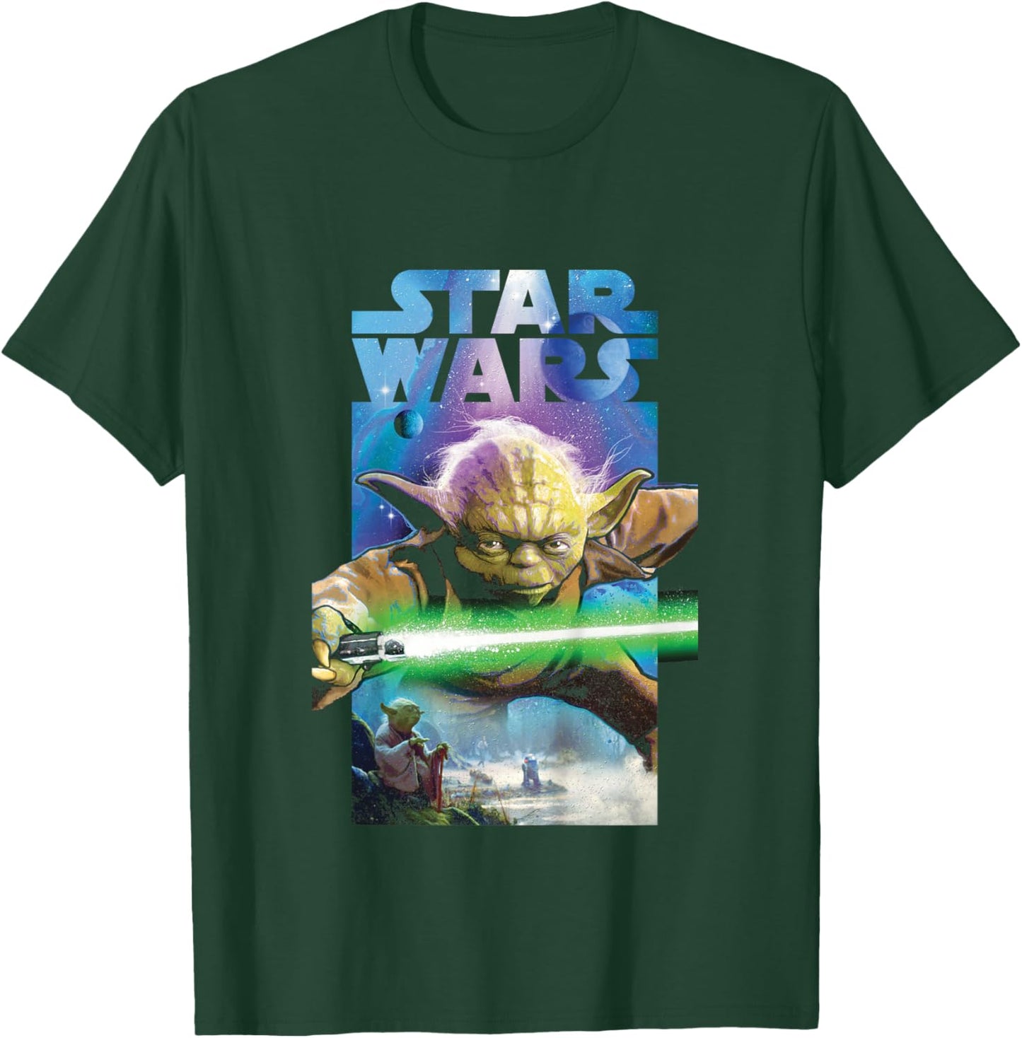 Children's Star Wars Master Yoda Poster , white, 2 T-Shirt - T-Shirt | Forest