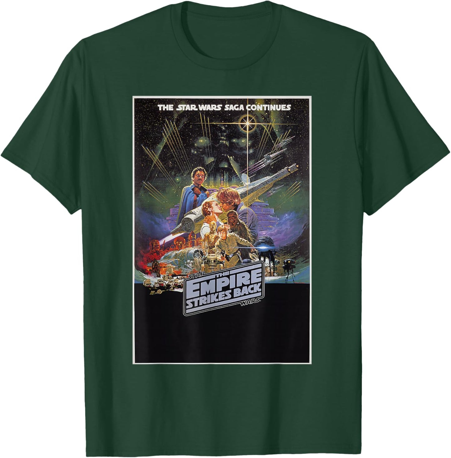 Star Wars The Empire Strikes Back Retro Movie Poster T-Shirt - T-Shirt | Forest