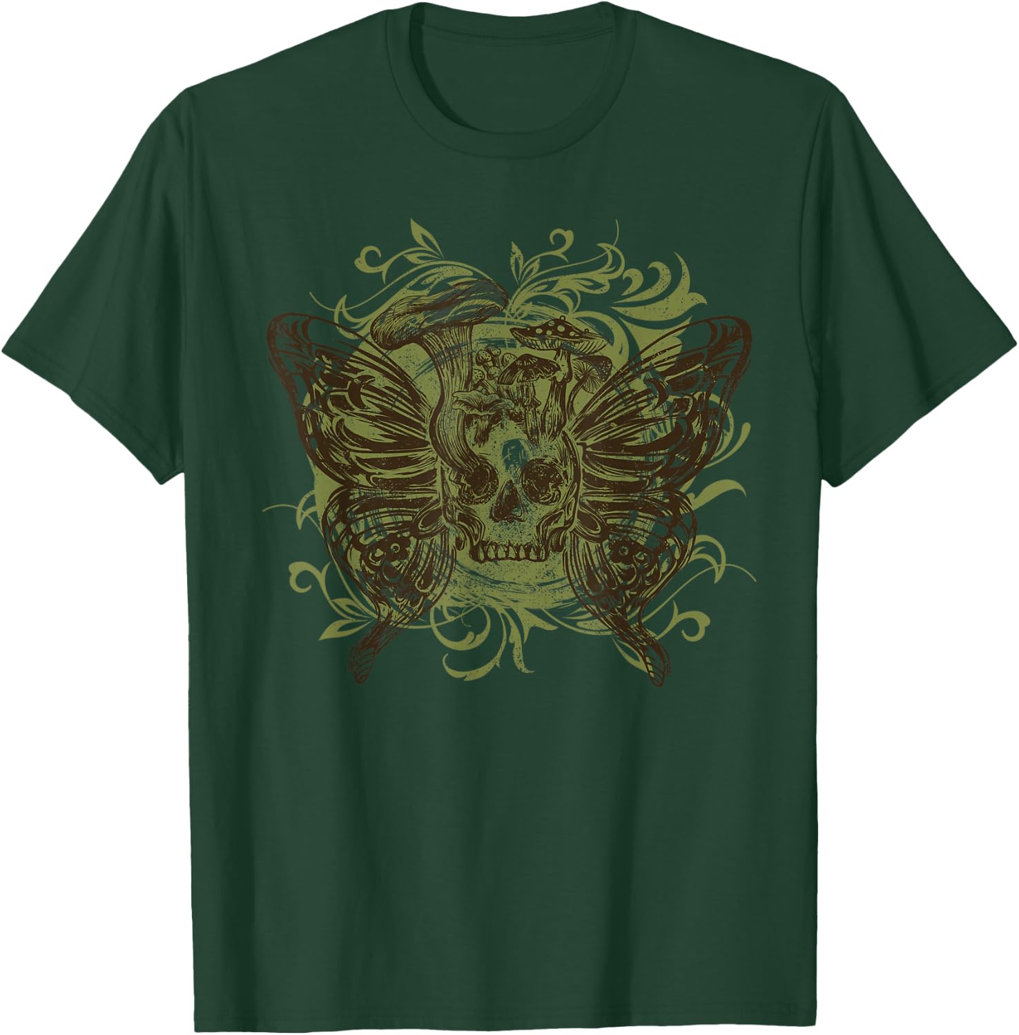 Fairy Grunge Fairycore Aesthetic Skeleton Butterfly Wings T-Shirt - T-Shirt | Forest