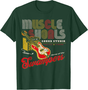 Vintage Muscle Shoals Sound Guitar Music Lovers T-Shirt - T-Shirt | Forest