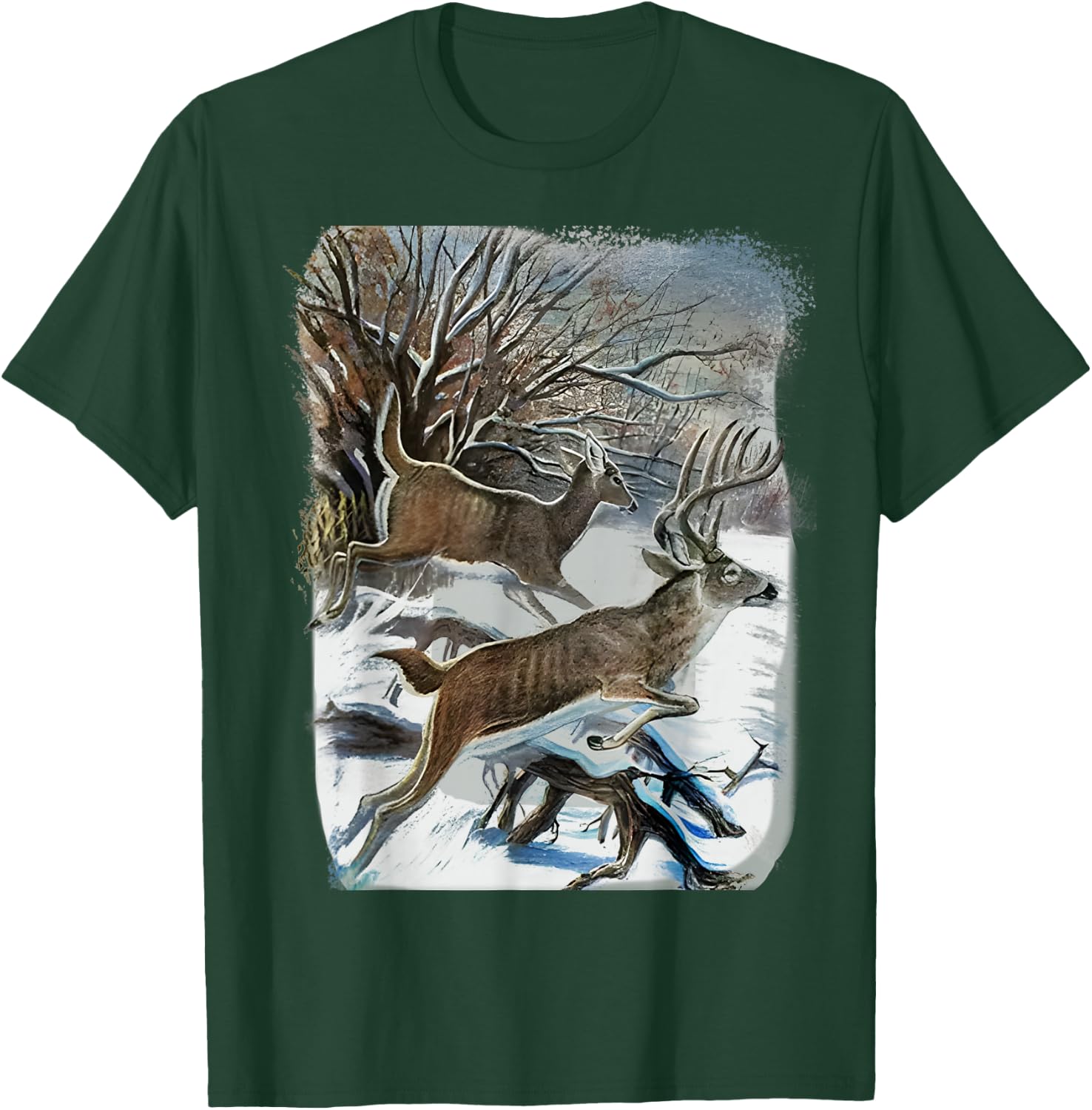 Vintage 90s Whitetail Deer T-Shirt - T-Shirt | Forest