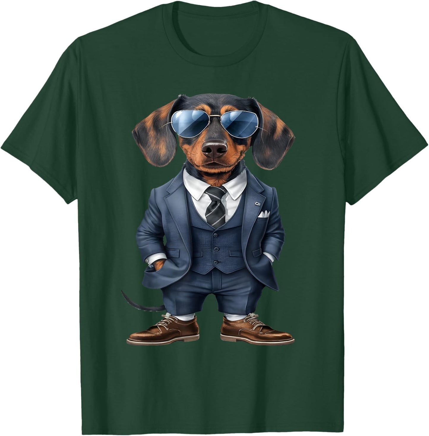 Dachshund Suit T-Shirt - T-Shirt | Forest
