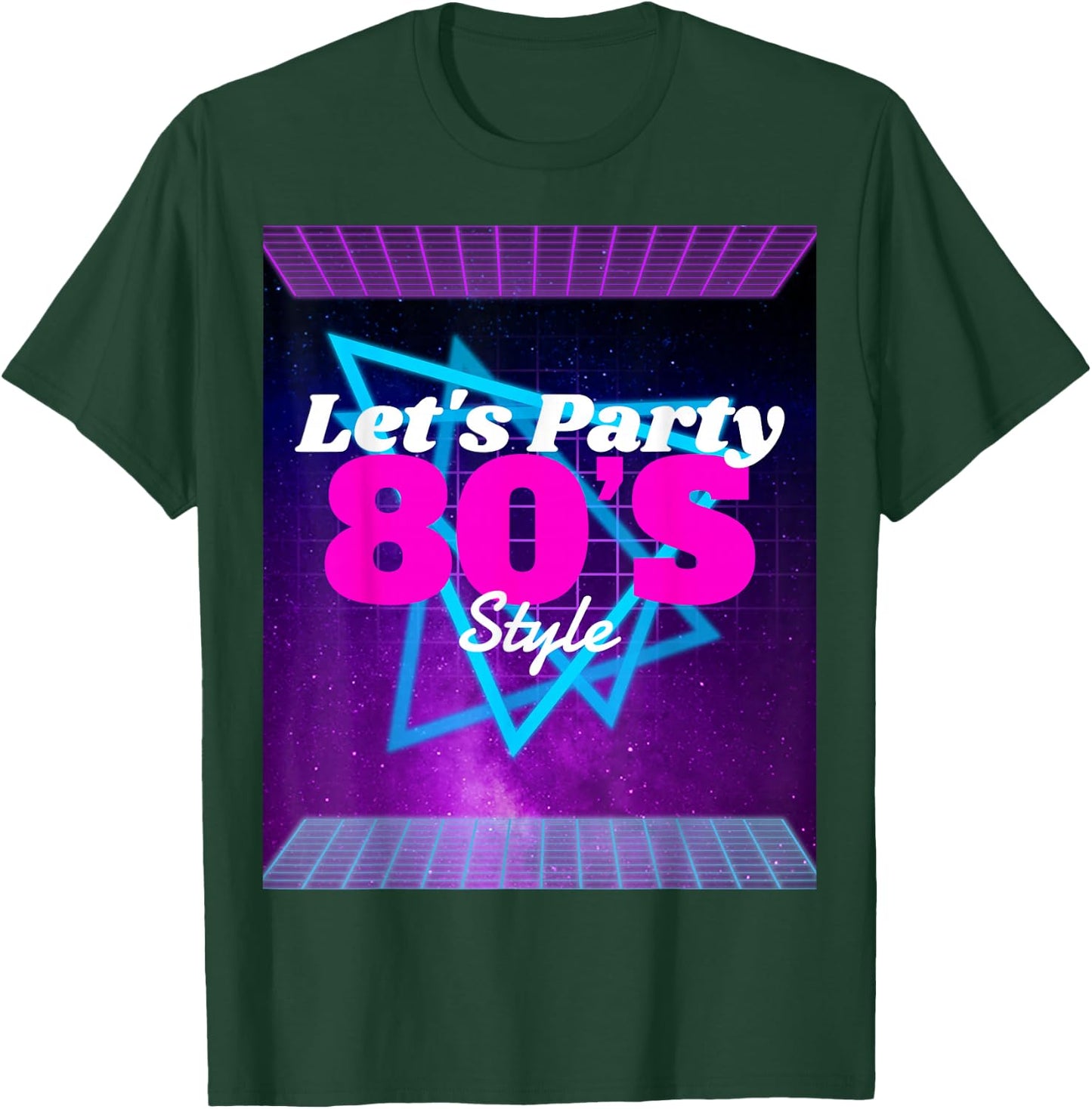 Let's Party 80's Style Vintage 80s Retro Classic Theme T-Shirt - T-Shirt | Forest